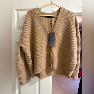 NWT Jenni Kayne Cropped Cashmere Cocoon and Wool Cardigan Size Small